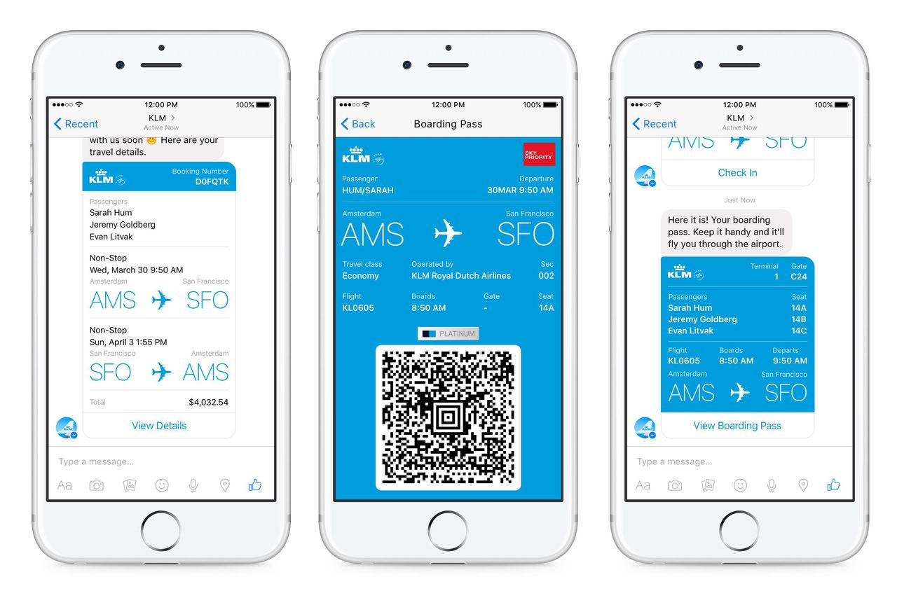 All of your flight information will be available in a single conversation thread. All of your flight information will be available in a single conversation thread.