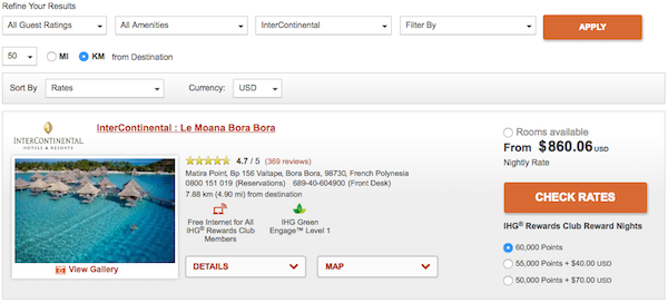 Availability can be a little tricky for Intercontinental Bora Bora but receiving over $800 value for the small annual fee of $49 makes it a worthwhile investment of your time. Availability can be a little tricky for Intercontinental Bora Bora but receiving over $800 value for the small annual fee of $49 makes it a worthwhile investment of your time.