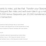 Receive A 25% Bonus When Converting SPG Starpoints To Miles