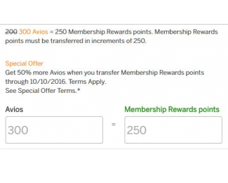50% Bonus on Amex to BA Avios Transfers