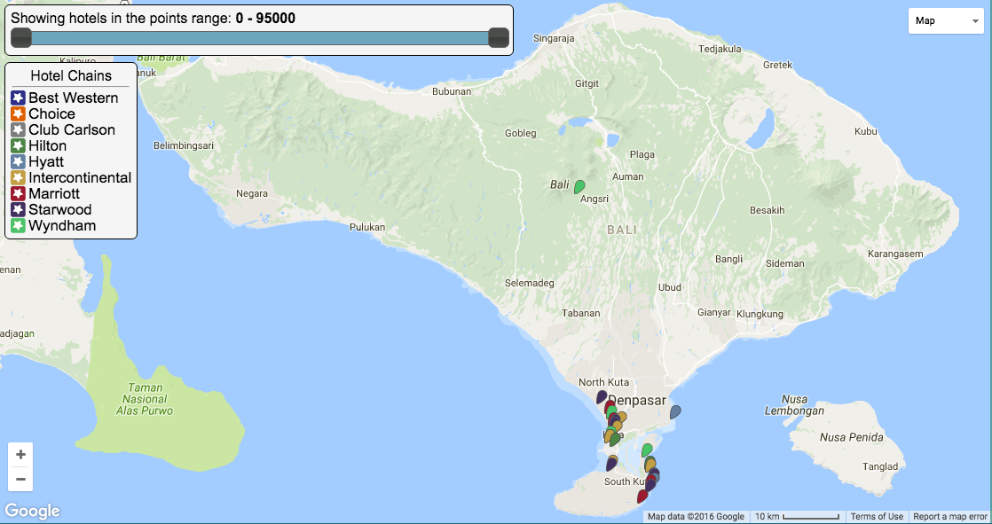 Points earning hotels in Bali