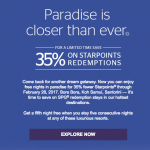 35% Off Luxury Resort Stays With Starwood’s Paradise Is Closer Promotion