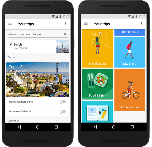 Google Trips app for iOS and Android Google Trips app for iOS and Android