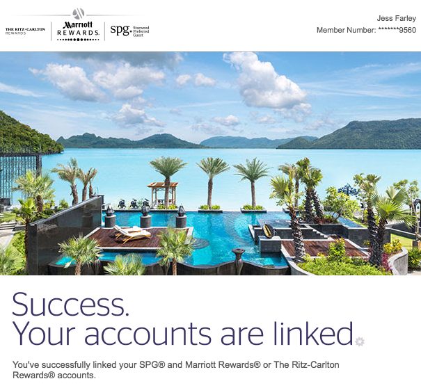 Link Marriott and Starwood Accounts