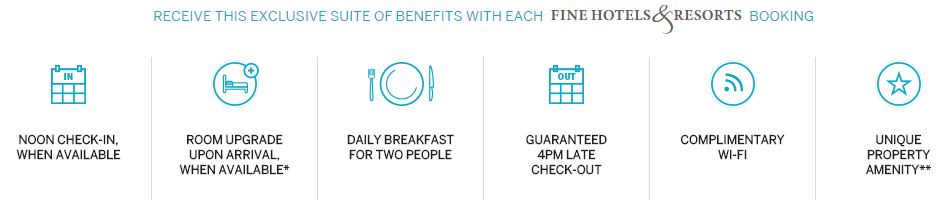 Amex Fine Hotels & Resorts Benefits Amex Fine Hotels & Resorts Benefits