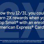 Earn 2X Amex Points at Small Businesses Until Year End