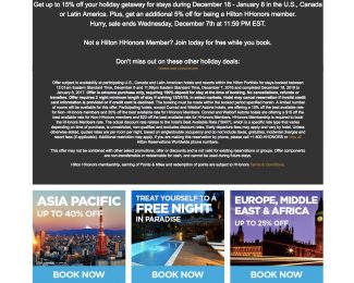 Hilton Offering Two Flash Sales With Discounts of up to 40%