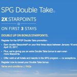 Starwood Q1 2017 Promotion "Double Take" Registration Available