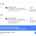 Book Virgin America flights directly with Google Flights
