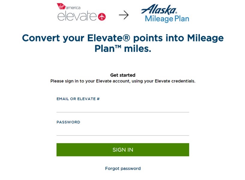 Convert Elevate to Mileage Plan