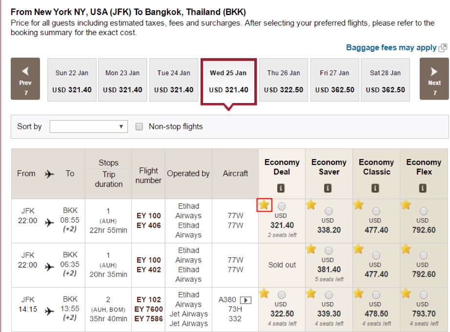 Etihad USA2017 Promo Flight Results Economy