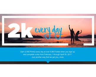 Hilton Honors 2K Every Day Promotion
