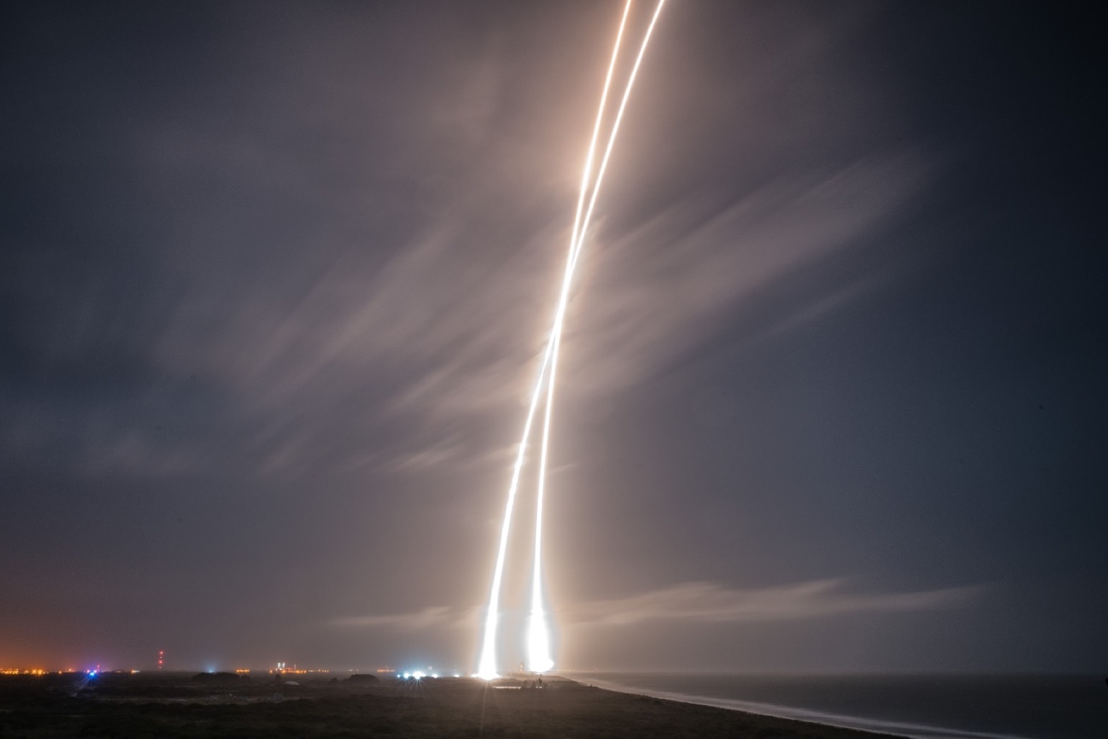 Rocket Launch at Night