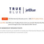 AMEX 25% Transfer Bonus to JetBlue