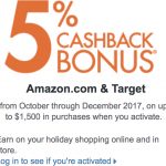 Discover 5% Cash Back at Amazon and Target - Oct Through Dec 2017