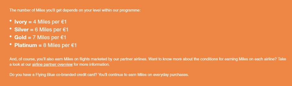 Earning with Flying Blue As of Apri l1 2018