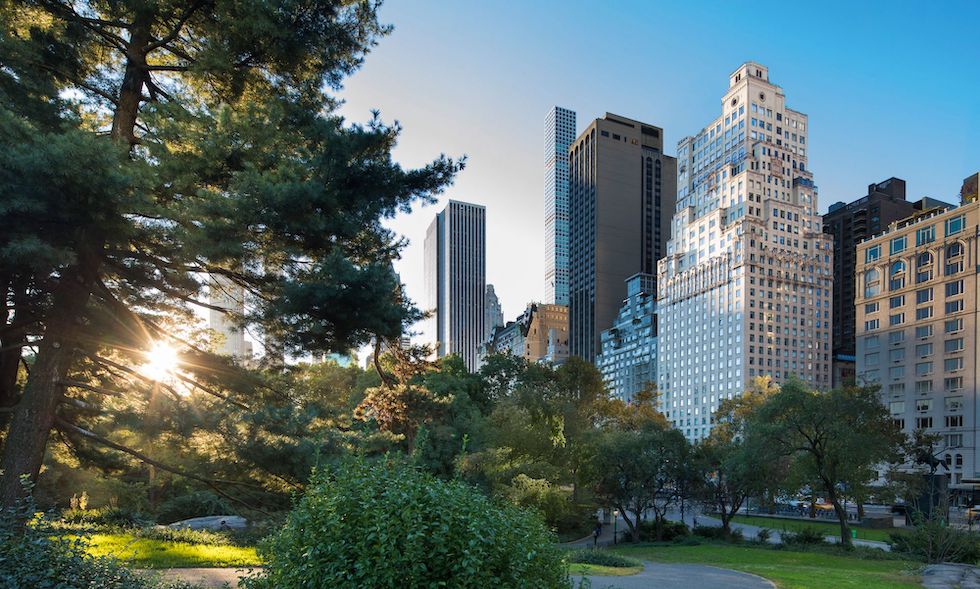 The Ritz Carlton New York as seen from Central Park
