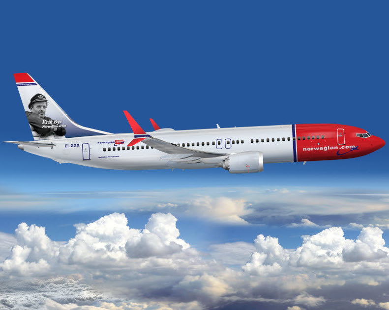 Norwegian 737 MAX mid-flight