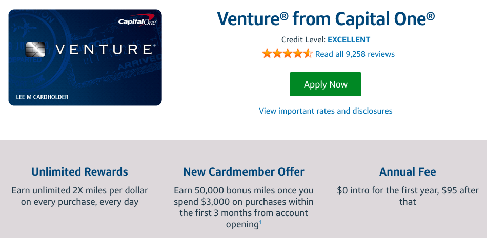 venture card