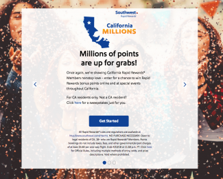 Win up to 1,000,000 Southwest Rapid Rewards Points
