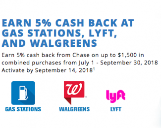 Chase Freedom Q3 2018 5% Bonus Registration Live