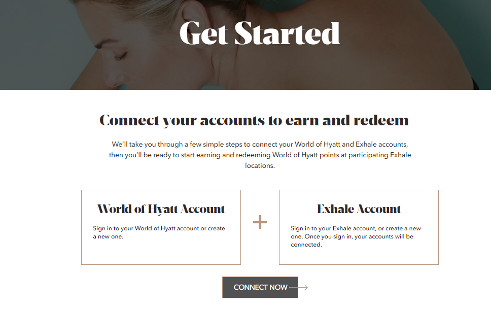 Connect Hyatt and Exhale accounts