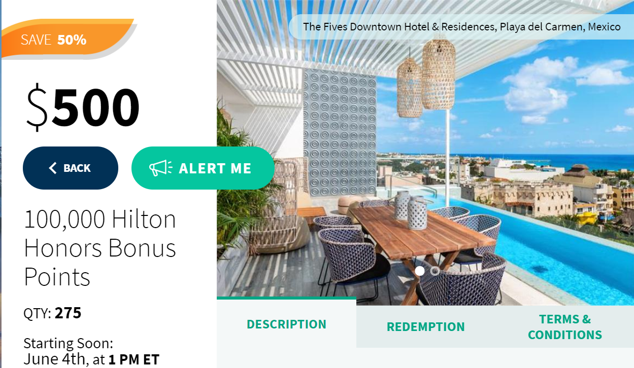 Daily Getaways Purchase Hilton Honors Points with a 50 Discount