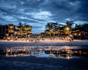 Marriott Huahin Resort and Spa in Thailand as seen from the water