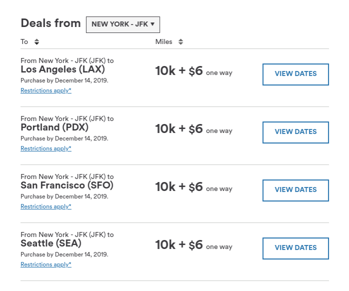 Alaska NY JFK Flash Deals