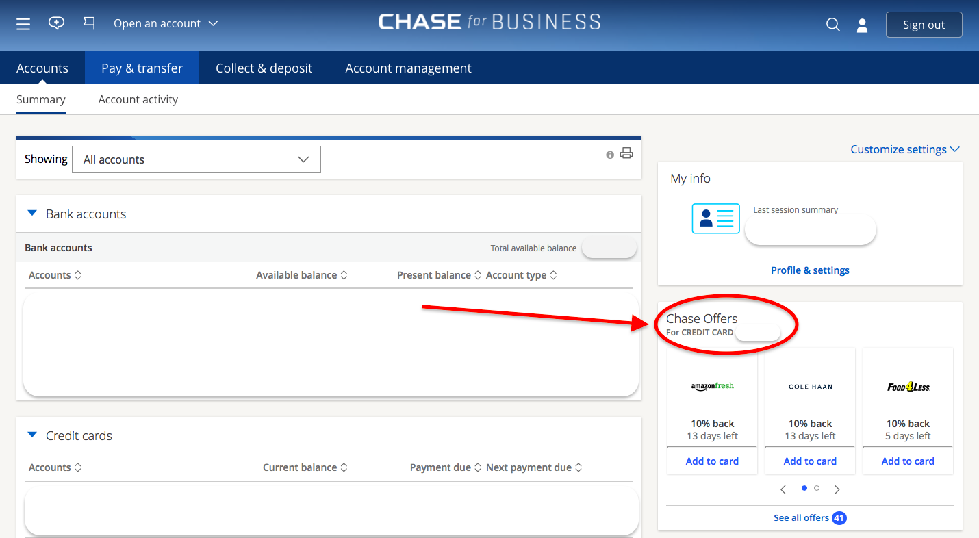 How to find chase offers (chase for business) How to find chase offers (chase for business)