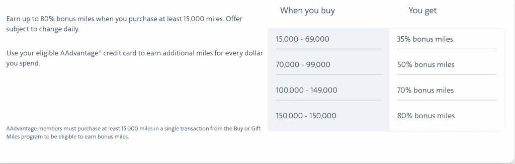 AAdvantage Miles Promo