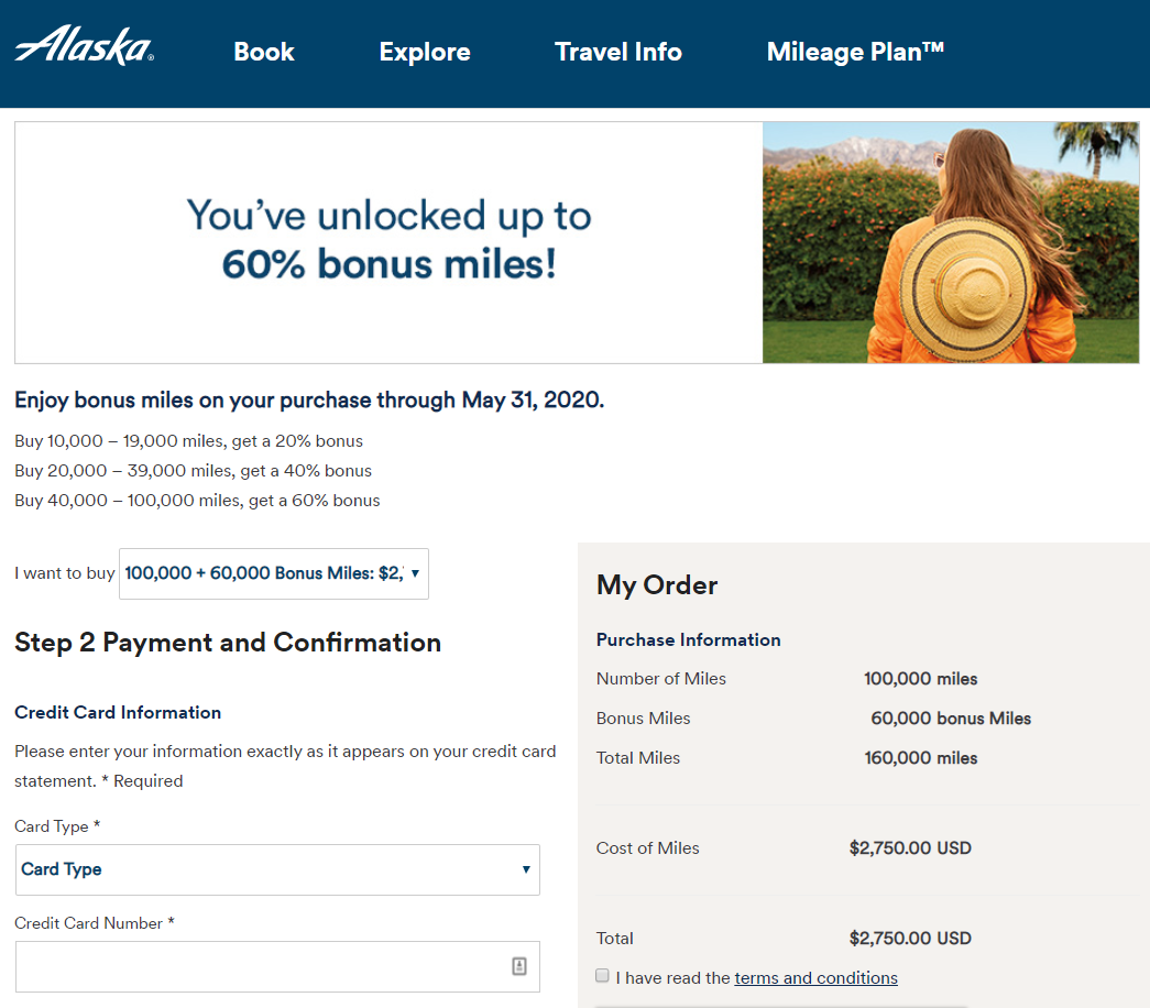 Alaska Buy Miles Promo Offers BestEver 60 Bonus AwardWallet Blog