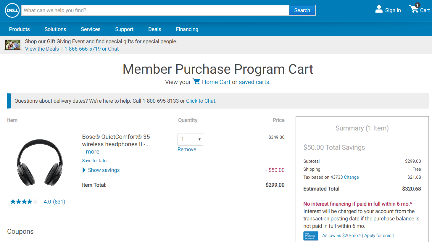 Dell-Bose-QuietComfort®-35-wireless-headphones-II-checkout