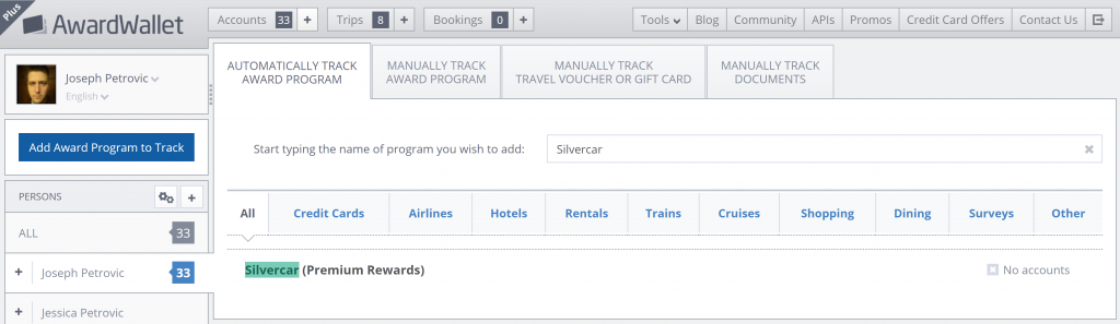 Automatically track Premium Rewards
