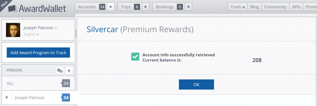Premium Rewards added to AwardWallet