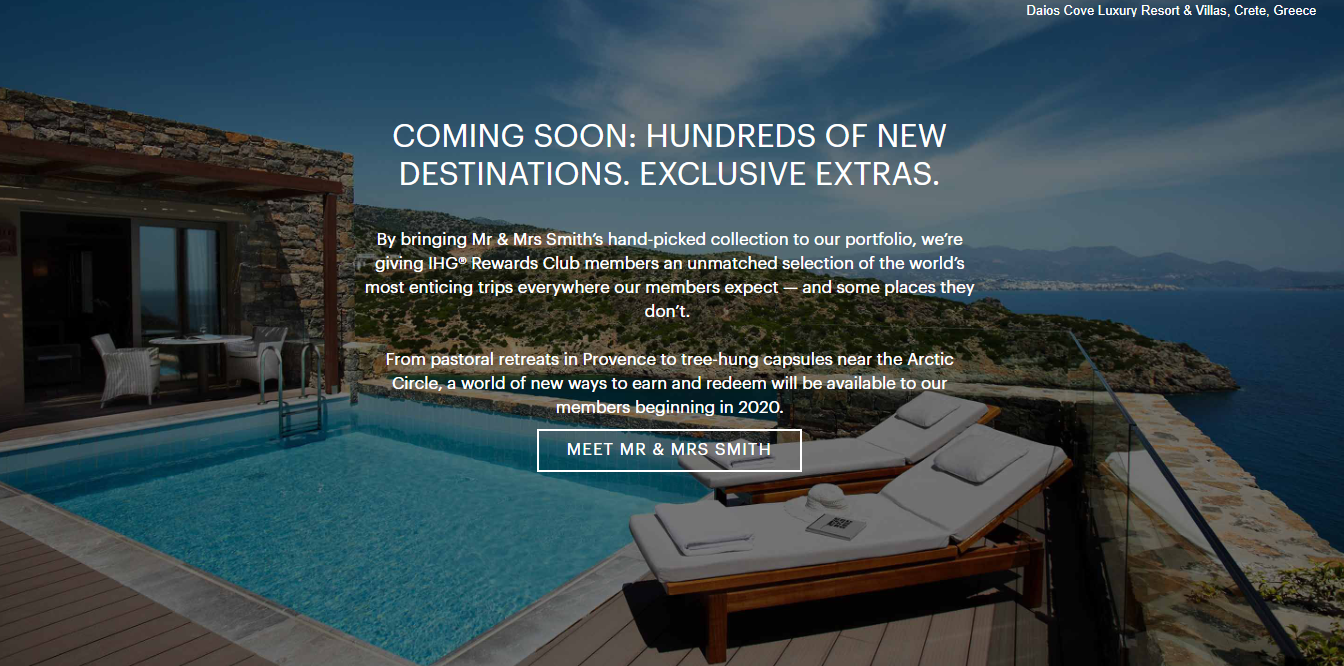 IHG rewards - Mr. & Mrs. Smith Collection