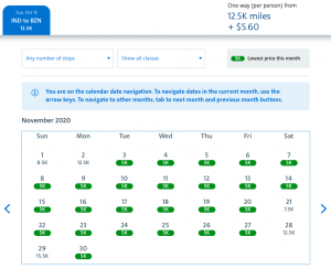 American Airlines AAdvantage Web Special awards 5,000 miles Indianapolis to Bozeman