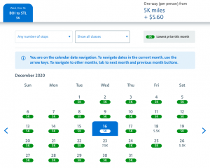 American Airlines AAdvantage Web Special awards 5,000 miles Boise to St. Louis