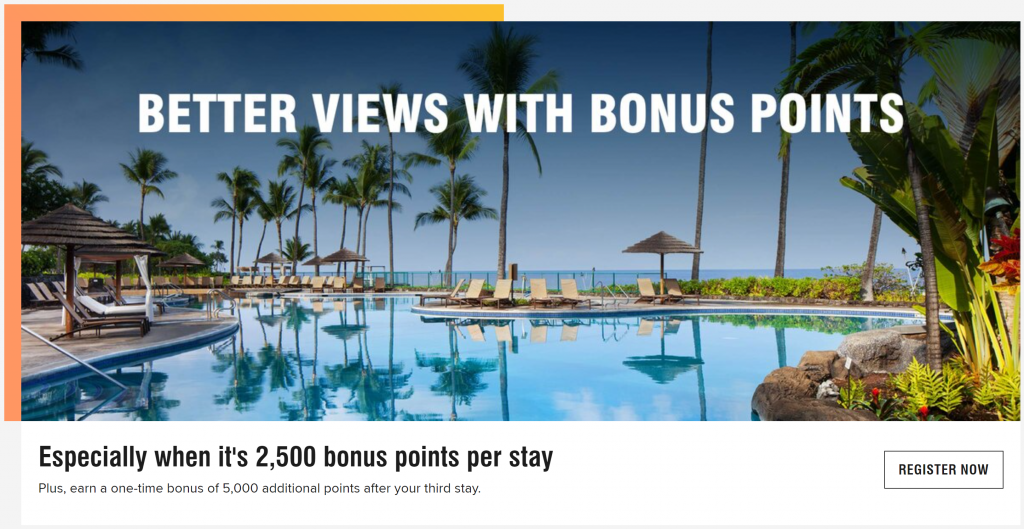 Marriott earn 2,500 bonus points promotion