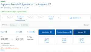 Use your AAdvantage miles to book a flight to Tahiti