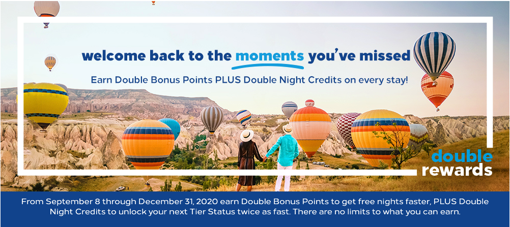 Earn Double Points and Double Nights with Hilton through the end of 2020