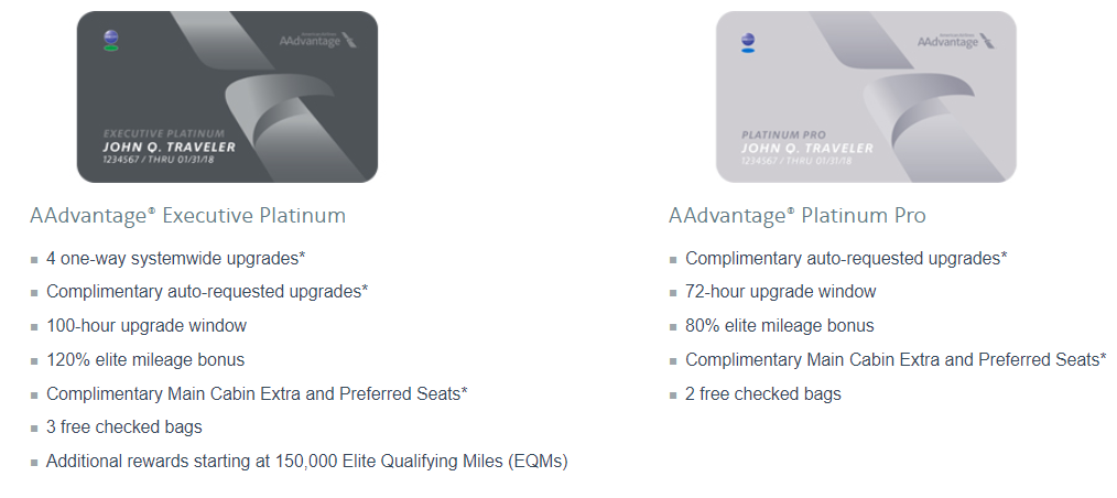 AAdvantage elite benefits for 2020