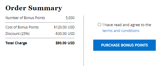 buy as few as 5,000 World of Hyatt points at the best rate