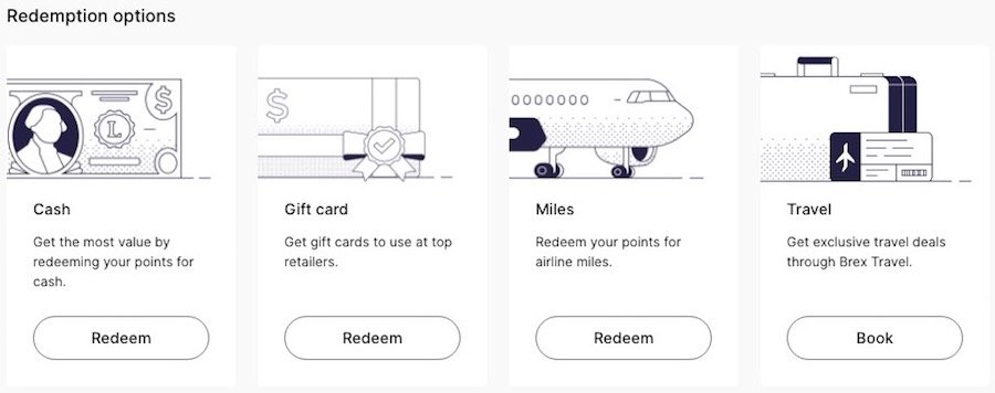 redemption options with the Brex Cash Card