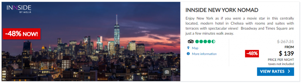 Melia Hotel New York from $139 per night