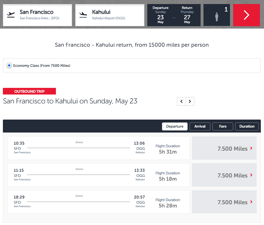 transfer Capital One miles to Turkish to book round-trip awards to Hawaii for 15,000 miles