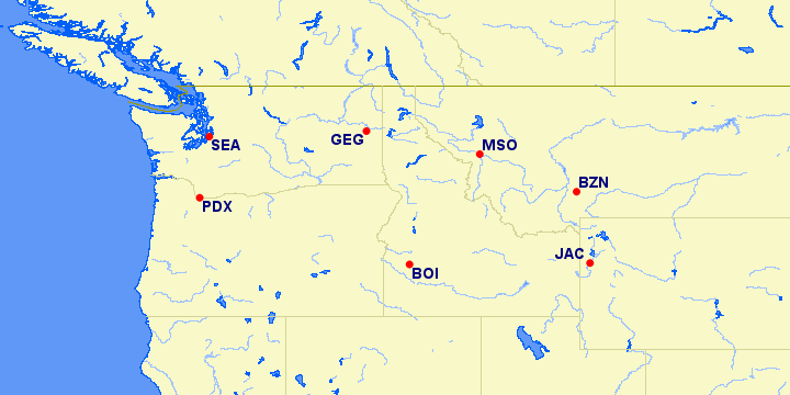 American Airlines Reduced Mileage Awards eligible airports in Northwest for November 2021