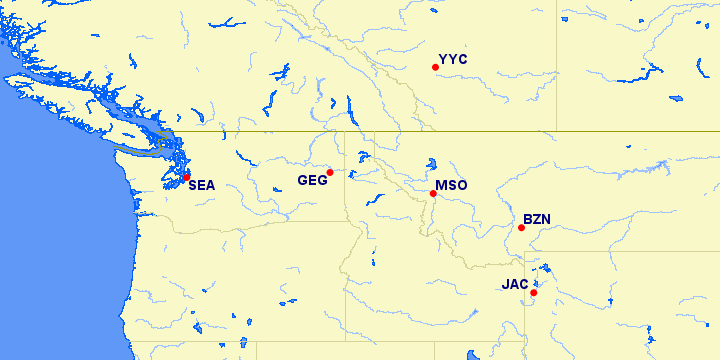 American Airlines Reduced Mileage Awards eligible airports in Northwest for October 2021