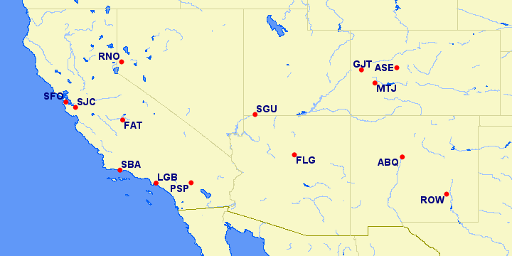 American Airlines Reduced Mileage Awards eligible airports in Southwest for September 2021