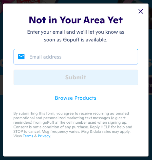 Chase cardholders won't be able to use this Gopuff credit in all markets